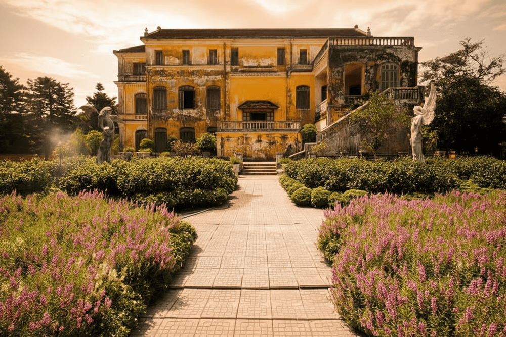 Early morning at An Dinh Palace is the ideal time to fully experience the ancient and peaceful beauty